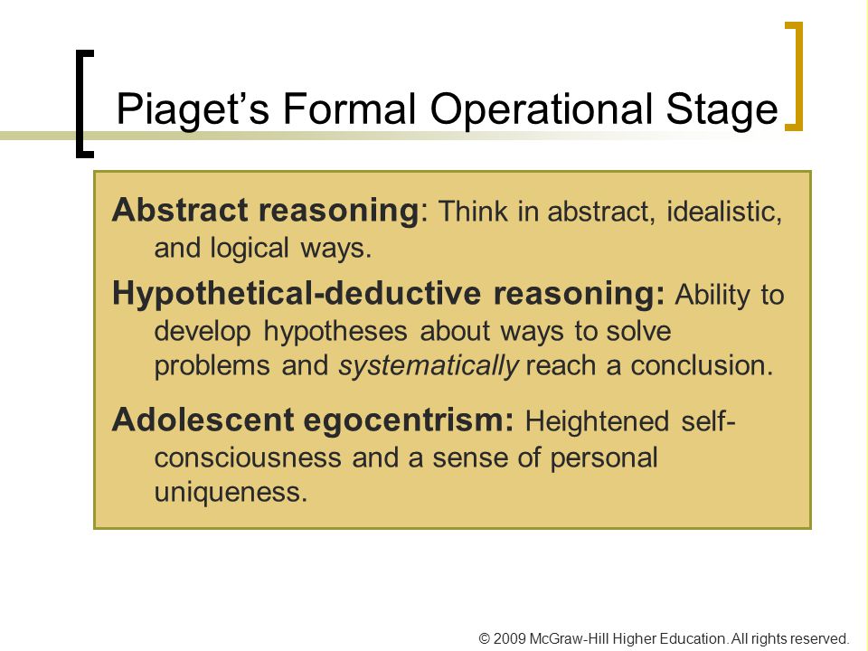 Piaget hypothetical online deductive reasoning